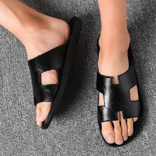 Hombre sandel rasteira de cuir gladiators ete transpirables erkek playa couro sandal verano sandals-men masculina beach for men