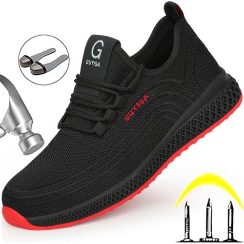 High Quality Safety Shoes Men Steel Toe Cap Work Sneakers Male Indestructible Shoes Footwear Mens Anti-puncture Work Shoes Boots