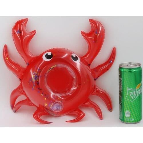 Inflatable Cup Holder Swimming Pool Float Drink Float Transparent crab Pool Float Swimming Ring Party Toys Beach Bar Accessories