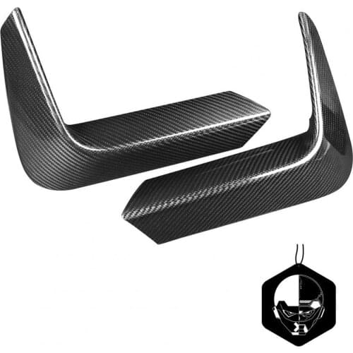 2Pcs Back Bumper Sticker Protective Rainproof Carbon Fiber Black Rear Bumper Trim for BMW M Series F80 M3 Sedan 2014-up