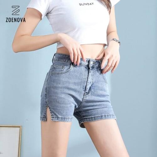 Peach Hip Low Waist Sexy Blue Denim Shorts Women Casual High Quality Classic Solid Color Elasticity Summer Jeans 25-32 Size