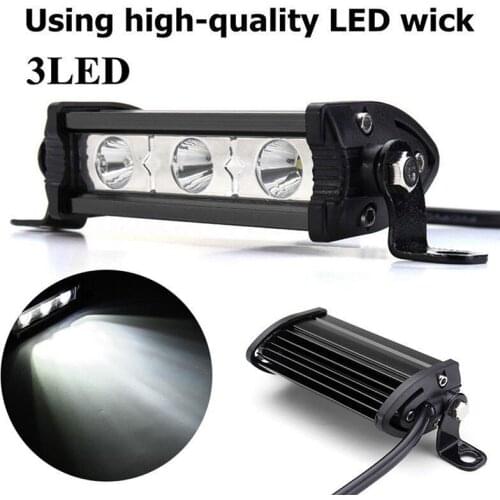Plastic Car styling 4'' 9W 3LED Work Light Bar 12V DRL LED Car Work Light Bar Spotlight Runnig Lights For Offroad ATV SUV