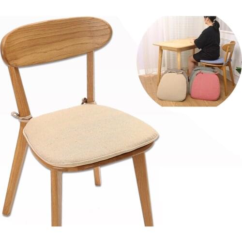 Seat Pad Dining Chair Non Slip Cushion Seat Cushion Sofa Cushion Sponge Flax Non Slip Home Horseshoe Shape Foam Cushions