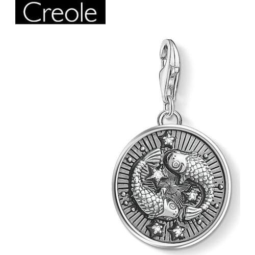 Charm Pendant Star Sign Pisces,2019 Fashion Jewelry Real Authentic 925 Sterling Silver Trendy Gift For Women Men Fit Bracelet