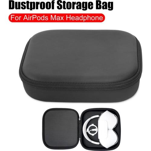 For AirPods Max Headphone Portable Storage Bag Shockproof Dustproof Pouch Headphones Protective Case Cover Zipper Box