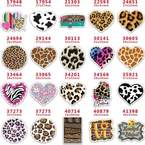 DIY Craft Supplies Sewing Accessories Cartoon Leopard Grain Printed Planar Resins Mold 10 Pieces. PR-17948