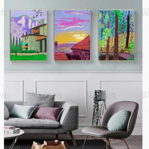 Rural Landscape Multicolor Oil Painting Canvas Print Decor Poster For Living Room Dining Room Bedroom Mural Home Decoration