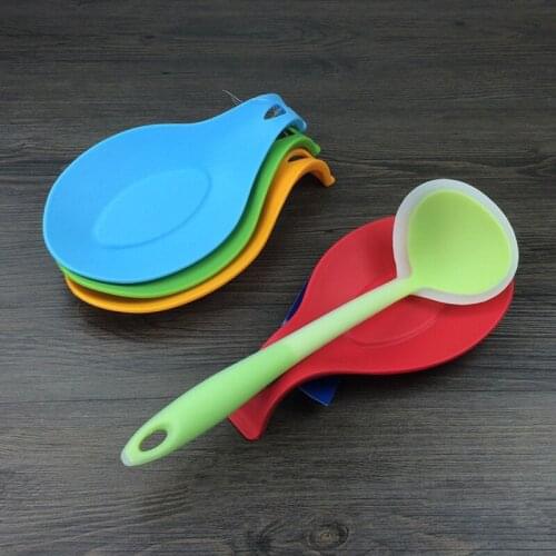 1Pc Silicone Spoon Insulation Mat Placemat Drink Glass Coaster Tray Tool For Camping Picnic Kitchen