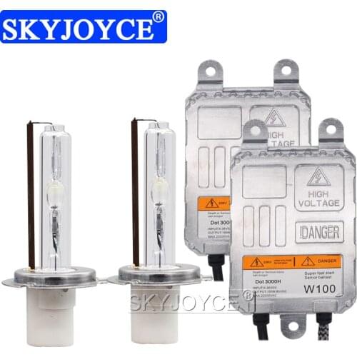 SKYJOYCE 12V 24V AC 100W HID Xenon Ballast Kit Car Light Xenon H7 H1 H3 H11 9005 9006 4300K 6000K 8000K 100W Auto Headlight Bulb