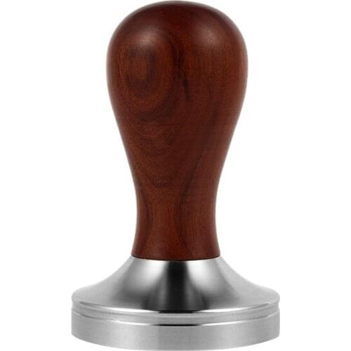 Coffee Tamper 58mm Universal Powder Tamper Solid Wood Handle Household Coffee Machine Stainless Steel coffee cup tools