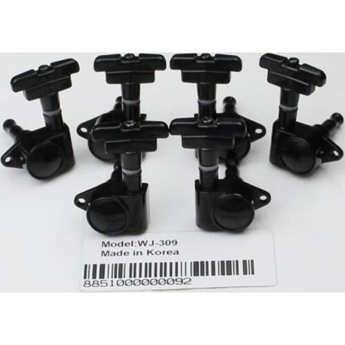 3R3L WILKINSON WJ-309 3x3 Guitar Tuners Black Art Deco Rotomatic Imperial Style Head
