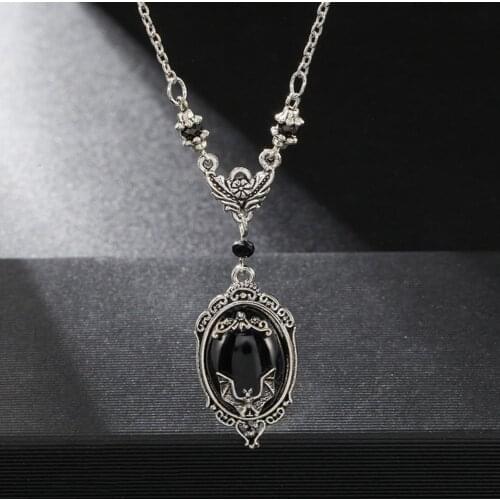 Women Stylish Gothic Alloy Pendant Necklace Jewelry Alloy Metal Necklace Bat Charm Jewelry