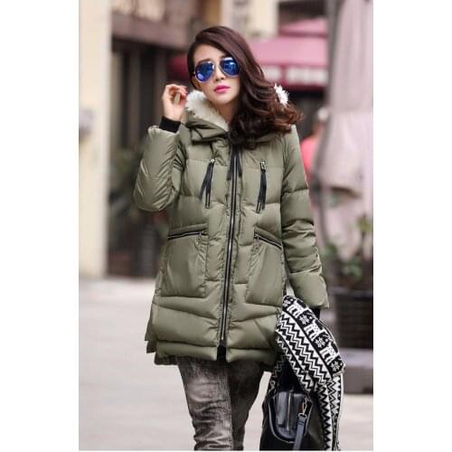 Maternity winter Military Long Loose Hooded Fashion Thicken Down Coat for Pregnant Women Pregnancy Coats Outerwear warm coat