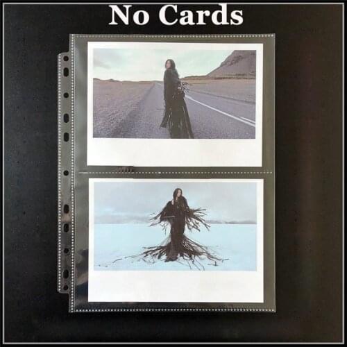 50Pages/lot 2 Pockets Size 149*210mm Soft Photo Album Cards Page for Post Cards Currency Collection Board Game Large Size Card