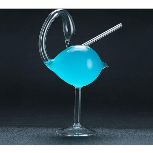 Glass swan-shaped wine glass bird ins net wine glass creative shape wine glass 175ml