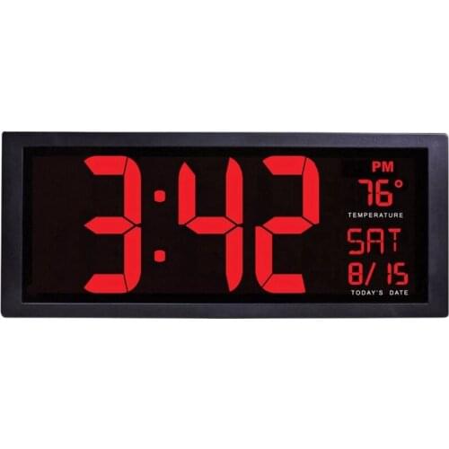 Large Screen Big Electronic Wall Clock Desktop Led Digital Calendar Clock Thermometer Daylight Saving For Kitchen Clock Mural Eu