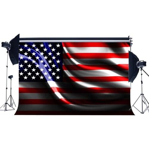 American Flag Backdrop Stars and Stripes Photography Background for Independence Day Party Decoration Kids Adults