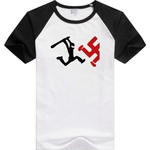 Antifa Harajuku Punk short sleeve "One person to fight one person " Men Women T-shirt GA512