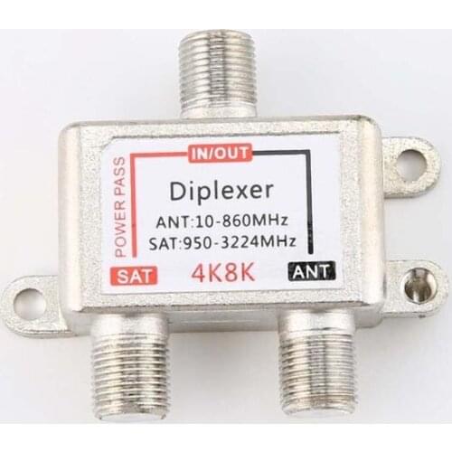 4K8K SAT/ANT Diplexer 10-3224MHz cable and satellite TV signal hybrid splitter satellite separation and RF signals