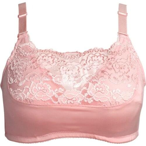 H4709 Women Comfortable Bra Female Lace Without Steel Ring Breathable Bras Underwear Can Put Fake Breast Special Lingerie Bra