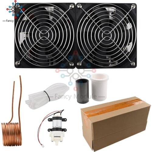 2500W ZVS Induction Heater Induction Heating PCB Board Heating Machine+Copper Tube+Crucible+Pump+Ceramic Tube+Water Pipe