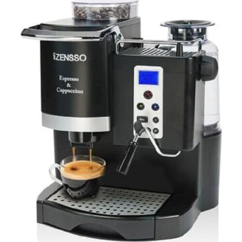 IZENSSO New upgradeEspresso & Cappuccino Coffee machine with bean grinding brewing coffee system easy to brew rich flavour