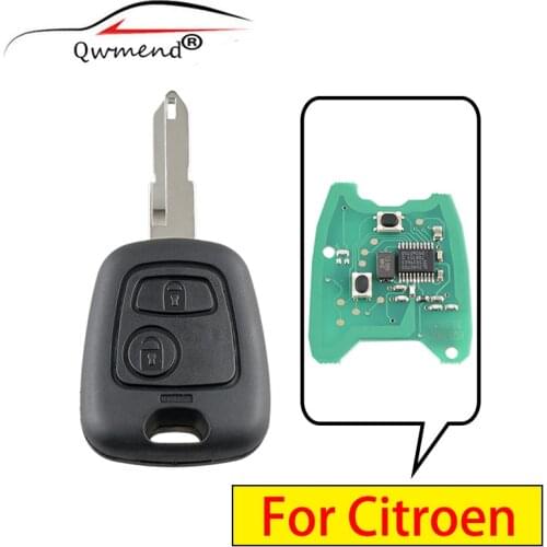 2BUT Smart Remote Car Key for Citroen C1 C2 C3 C4 for Peugeot 106 206 306 307 107 207 407 2003-2009 NE73 Blade 434Mhz