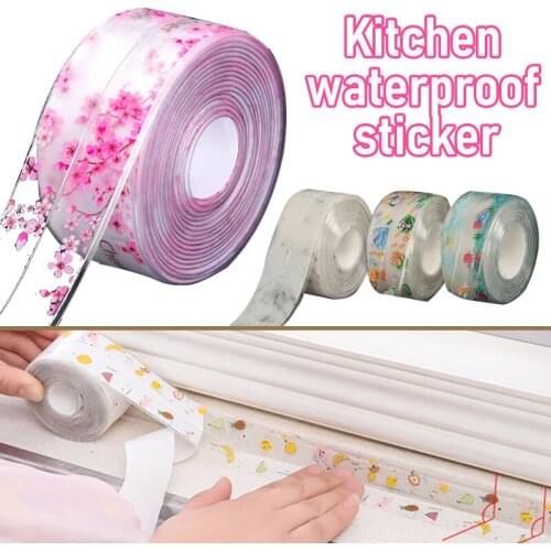 Kitchen Accessories Seal Strip Anti-collision Weatherproof Self Adhesive Caulk Strip Sealing Tape For Sink Bathroom Kitchen Jdh
