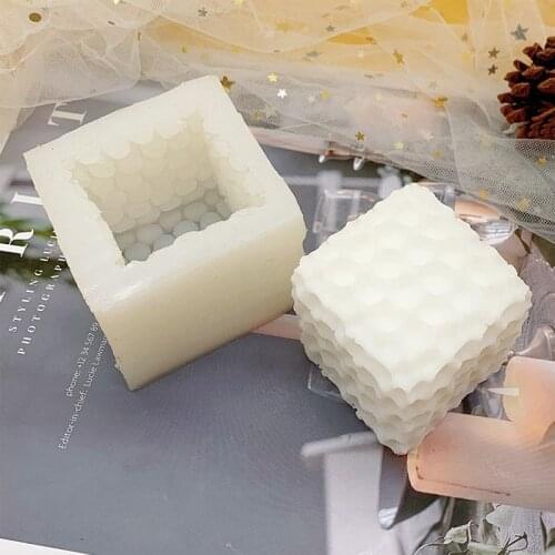 Square Honeycomb Pattern Candle Mold Silicone Mold Gypsum Scented Candle DIY Soap Molds Food Grade Silic Mold Cake Decoration