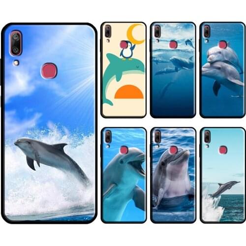 Sea animal cute dolphin For Huawei Y3 Y5 Y6 Y7 2017 2018 Y9 Prime 2019 Y7A Y6P Y5P 2020 Nova 5T 2i 3i Phone Case