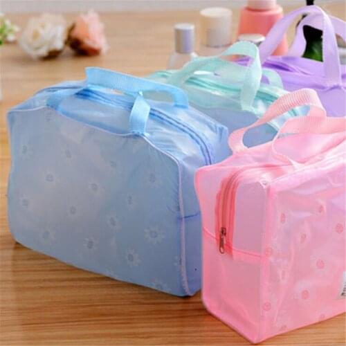 Plastic Transparent Organizer bags Cosmetic Bags Makeup Casual Travel Waterproof Toiletry Wash Bathing Storage bags