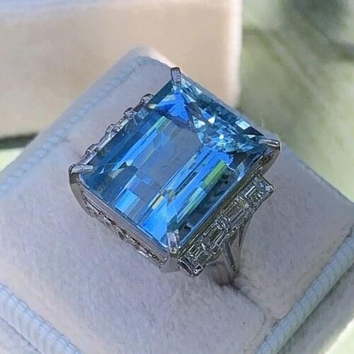 CAOSHI Hyperbole Luxury Noblewomen Rings for Party Exaggerated Style Jewelry with Big Zirconia Gorgeous Anniversary Gift for Mom