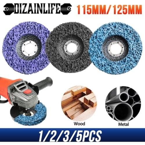 115/125mm Grinding Disc Poly Strip Disc Polishing Wheel Rust Paint Remover Buffing Abrasive Wheels for Angle Grinder Accessories