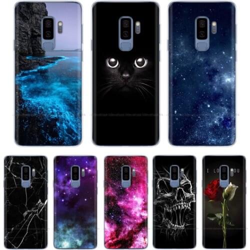 Cute TPU Case For Samsung Galaxy S9 Plus Case Cover Soft Silicone Bumper For Samsung Galaxy S9 S9 + Transparent Back Cover Coque