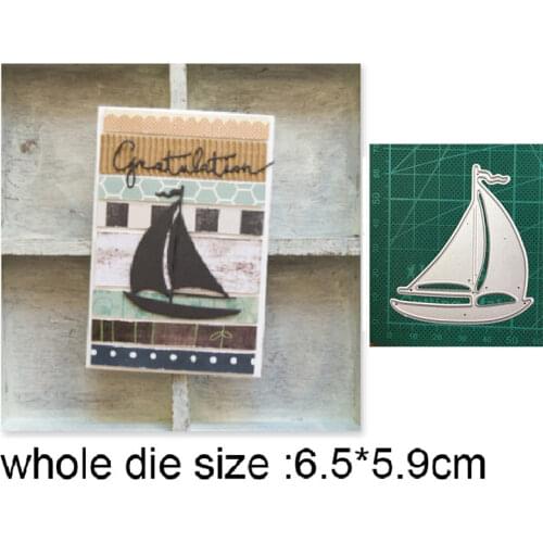 2020 New Metal Dies Sailboat Yacht Boat Cutting Dies Scrapbooking Craft dies Embossing Die Cut Album Cards Making Stencils dies