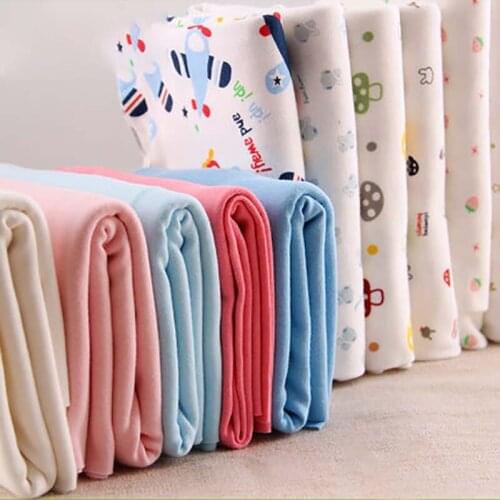 1 Meter Combed Knitting Cotton Fabrics 100% Animals Printed Thick Baby Cloth Patchwork DIY Sewing Material Home Texile Tis Dress