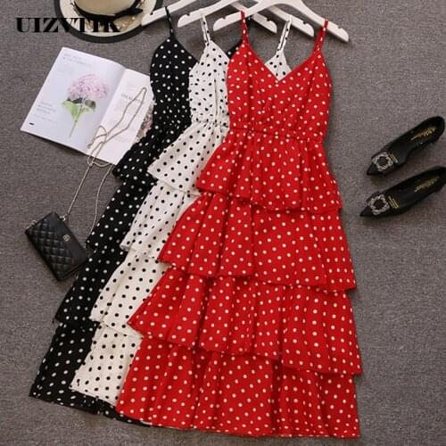 Летние платья в горошек UIZVTIK China At AliExpress