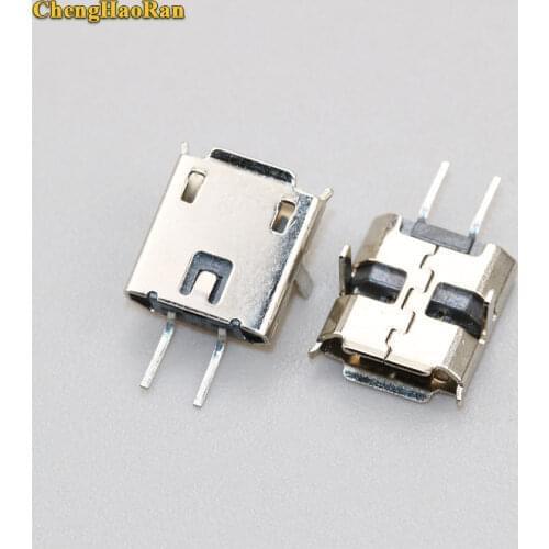 ChengHaoRan USB 90 degree DIP 2 Pin USB Connectors Micro USB Connector Jack Tail Plug Mini Sockect Terminals