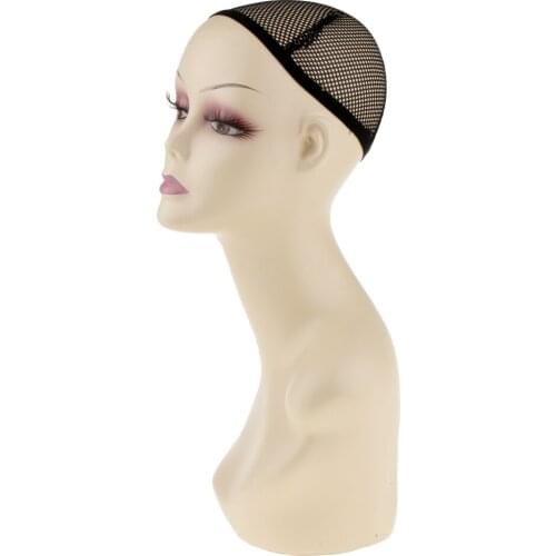 Female Mannequin Head Women Manikin Model Hair Wigs Glasses Scarf Display
