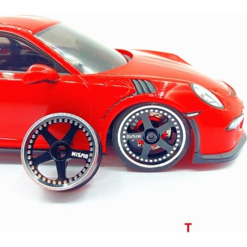 1/24 1/28 MINI-Z Five-Spoke Aluminum Wheels With A Diameter of 22mm for Drift RC Chassis Wltoys K989 K969 (Offset +1.5) 4pcs