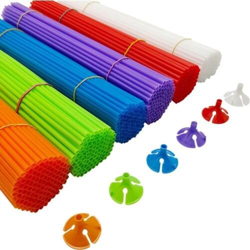 10Set 27/32cm Multicolor White Latex Balloon Stick and Cups PVC Rods Balloons Holder For Wedding Christmas Birthday Party Decor