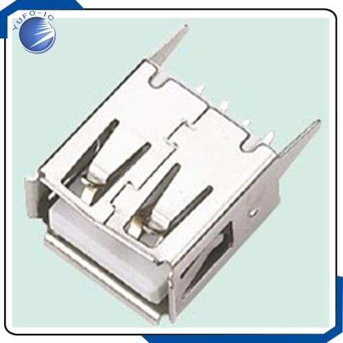 10PCS/LOT Vertical 180 degree USB-A female socket USB A type interface straight needle master