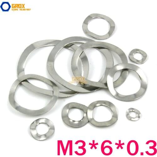 250 Pieces M3*6*0.3mm Wave Washer Spring Washer 304 Stainless Steel