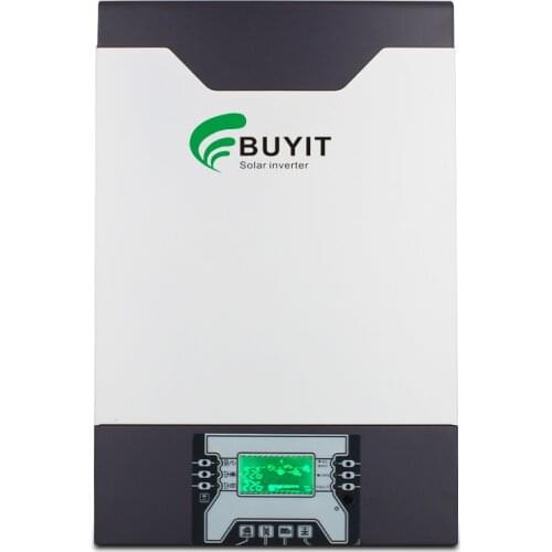 BUYIT 500Vdc 5KW 80A MPPT Solar Inverter 48V 230VAC Hybrid Inverter Pure Sine Wave Battery Charger -Zero complaint rate