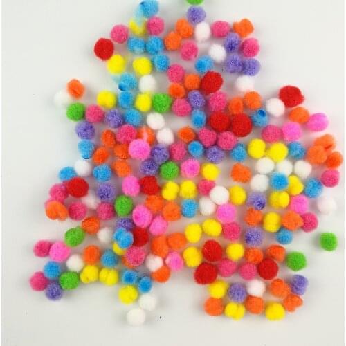 8MM 500PCS Pompon Balls MultiColor Pompoms Soft Pom Poms Balls DIY Craft Home Garden Wedding Decoration Sewing Accessories Tools