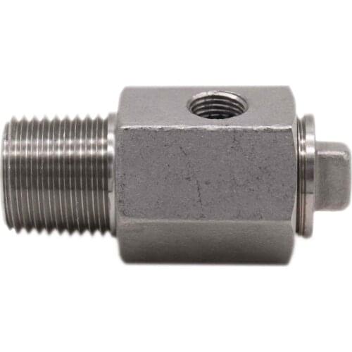 Sight Gauge Adapter with plug 1/2" MPT x 1/8"FPT Stainless Steel 304 Homebrew Hardware