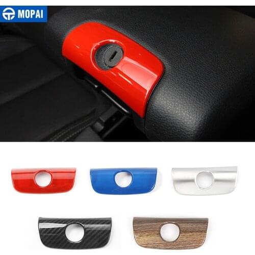 MOPAI ABS Car Interior Accessories Armrest Box Lock Decoration Cover Trim Stickers for Jeep Wrangler JK 2011 Up Car Styling
