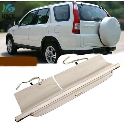 Car Rear Trunk Security Shield Cargo Cover For Honda CR-V CRV 2002 2003 2004 2005 2006 High Qualit Black Beige Auto accessories