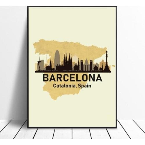 Barcelona Spain Canvas Painting Wall Art Pictures Prints Home Decor Wall Poster Decoration for living Room