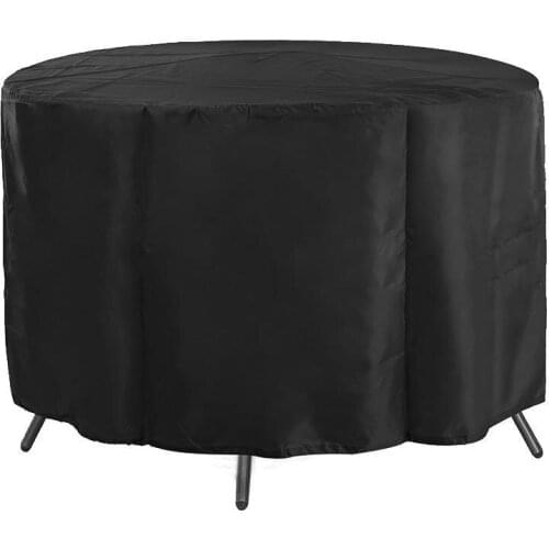 Round UV Protection Waterproof Dustproof Outdoor Furniture Cover Garden Table Cover